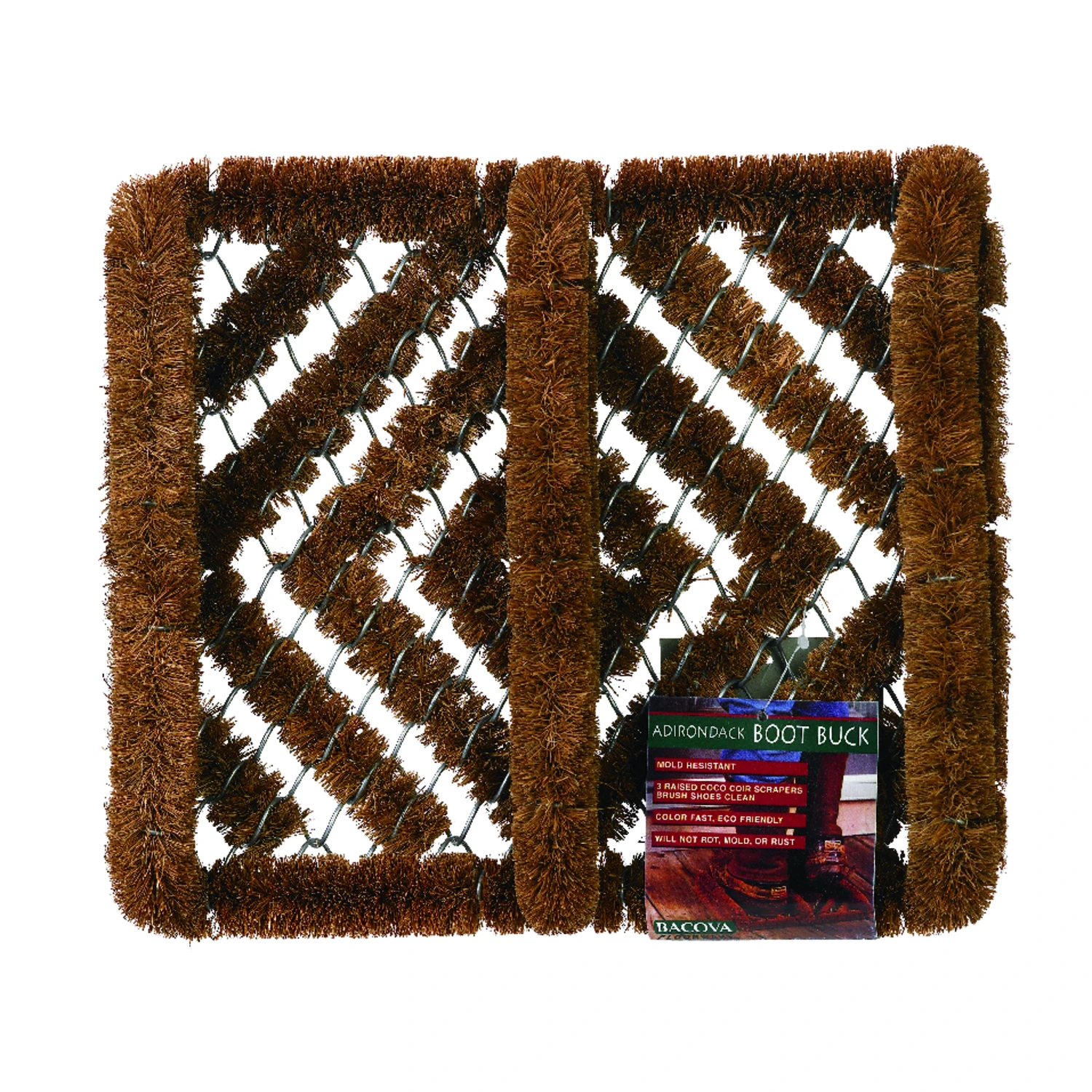 Guild 14 In. L X 12 In. W Brown Coir Boot/shoe Scraper Mat