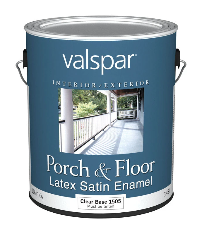Valspar Medallion 1500 Series 027.0001505.007 Porch and Floor Paint, Satin, Clear, 1 gal, 400 sq-ft/gal Coverage Area