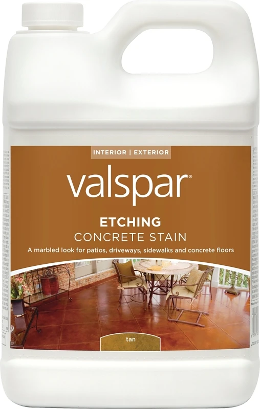1 Gallon Tan Concrete Etching Stain, Marble Finish, Indoor/outdoor Use
