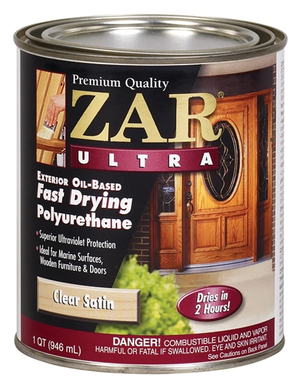 Ultra 34112 Exterior Oil-based Polyurethane, Satin Finish, 1 Qt, Fast Drying