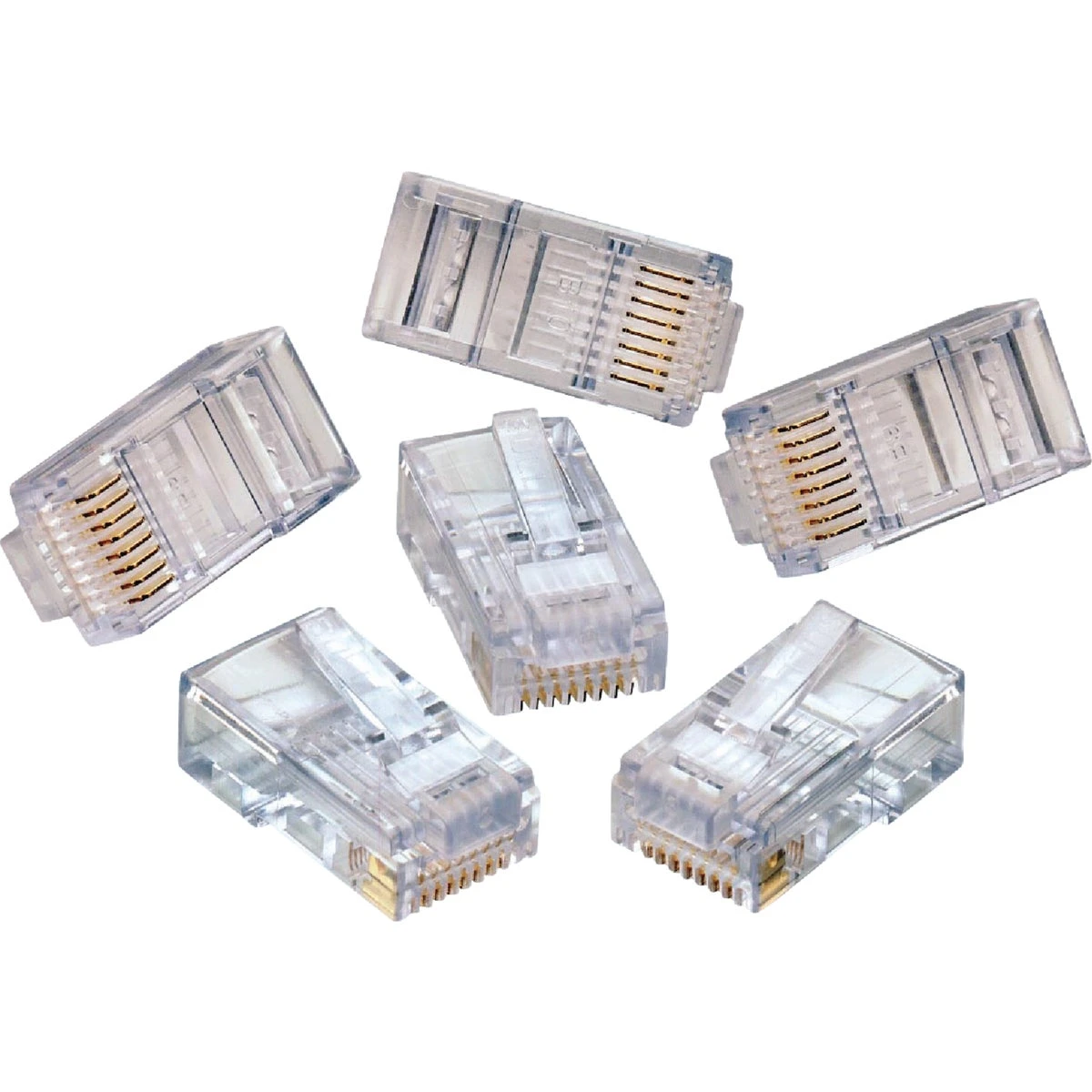 EZ-RJ45 Connectors, Clear (10-Pack)