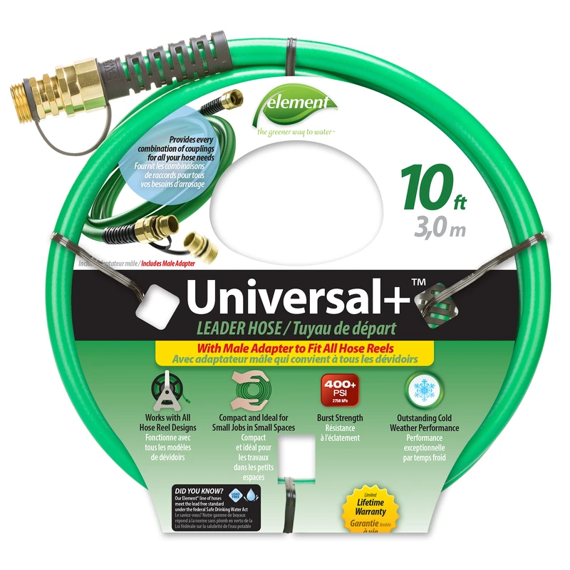 1/2 In. Dia. X 10 Ft. L Drinking Water Safe Universal Leader Hose