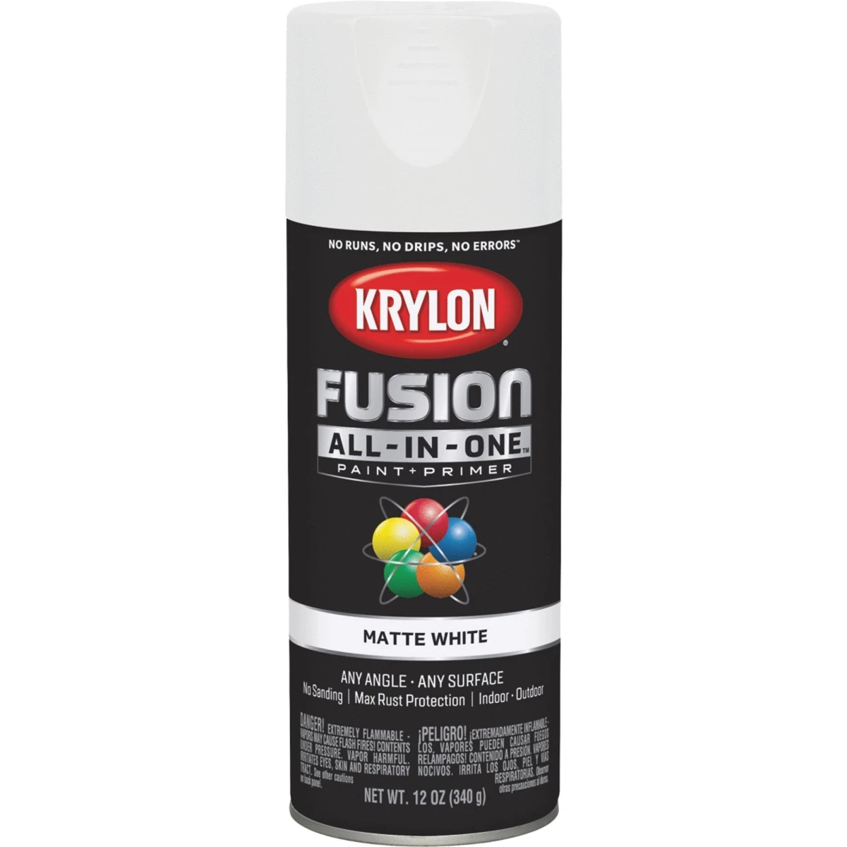 Fusion All-in-one Matte Spray Paint & Primer, 12 Oz, White