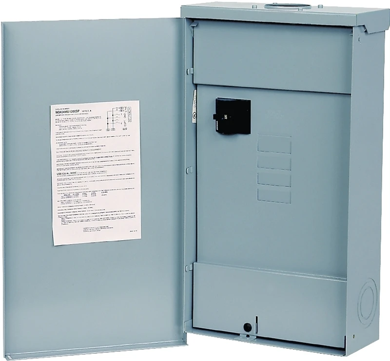 200 Amp Load Center with Main Breaker Installed, 4 Circuit Capacity