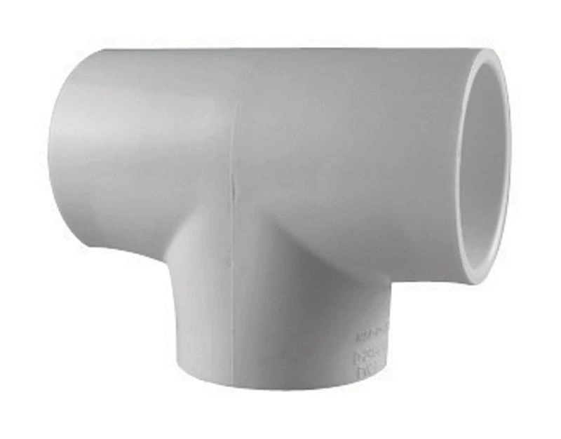 Schedule 40 Pipe Tee, Slip x Slip x Slip, White, 3 In.