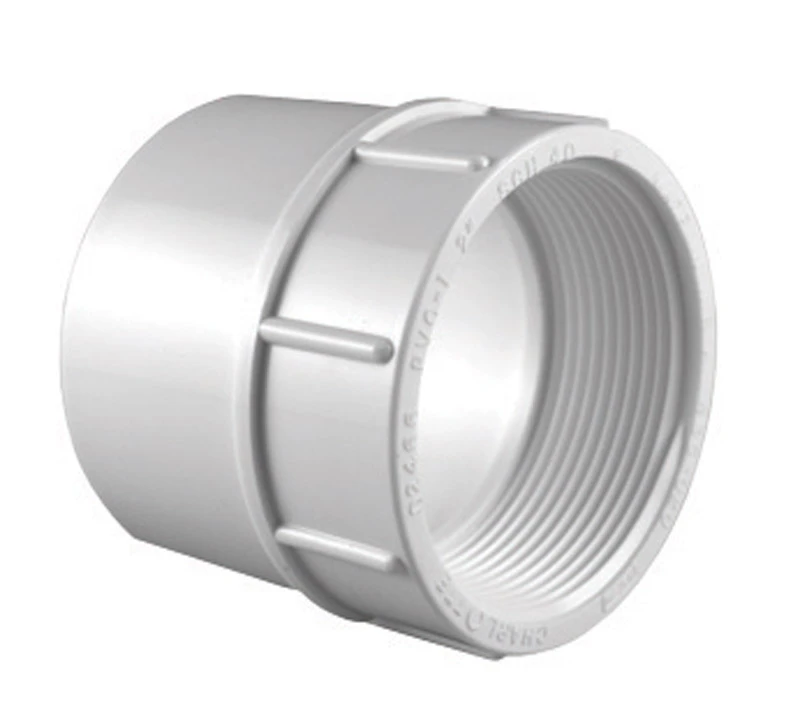 Schedule 40 PVC Pressure Female Adapter, White, 1/2 In.