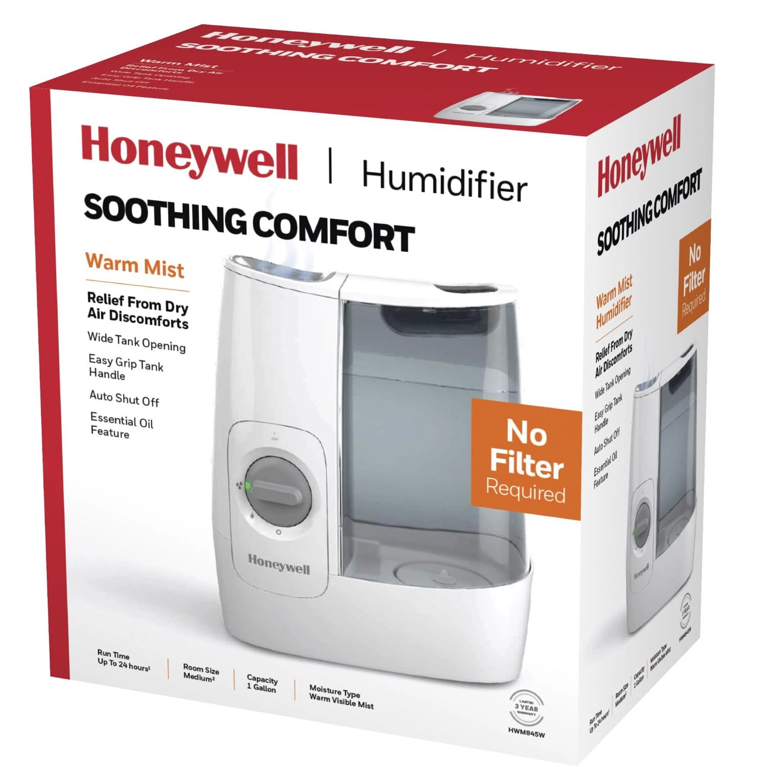 Warm Mist Humidifier for Medium Rooms, Filter Free Operation