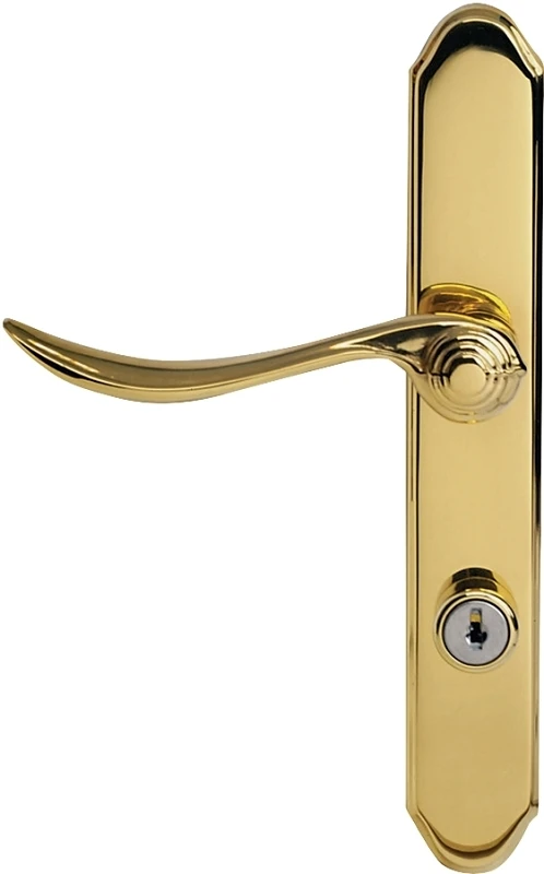 Brass Die-cast Metal Locking Storm Door Curved Leverset 20297807