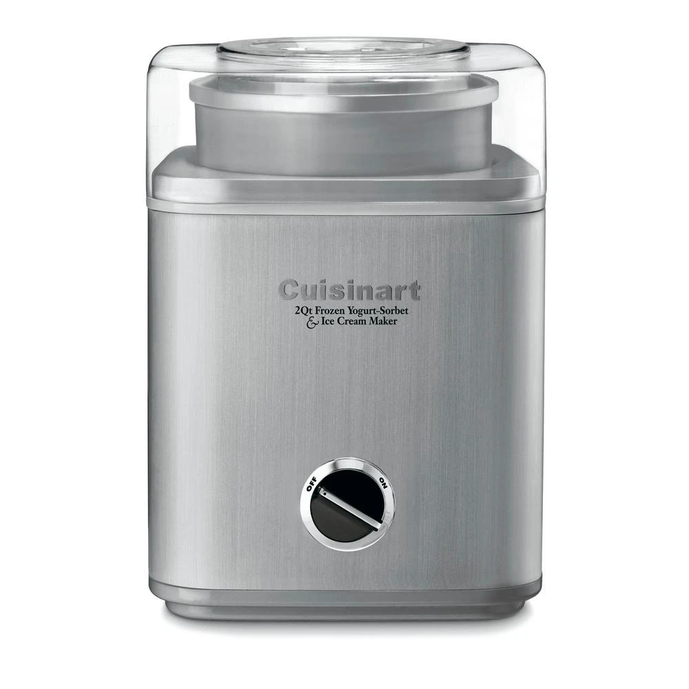 Pure Indulgence 2 Quart Frozen Yogurt, Sorbet & Ice Cream Maker - Brushed Metal