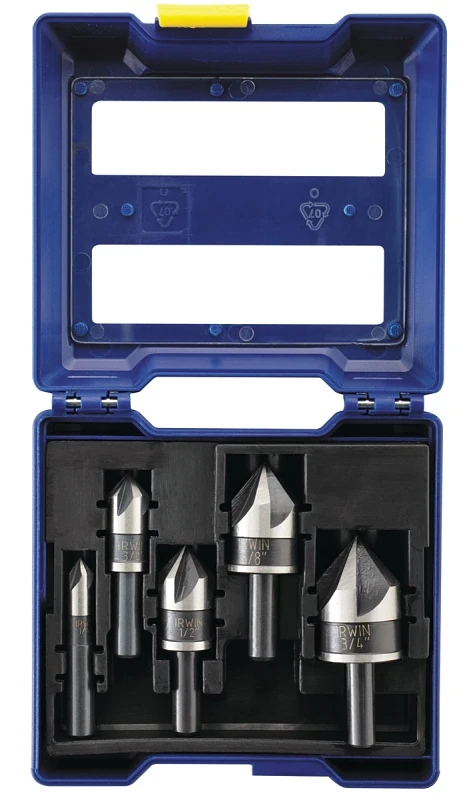 1877793 5-piece High-speed Steel Countersink Drill Bit Set With Black Oxide Finish