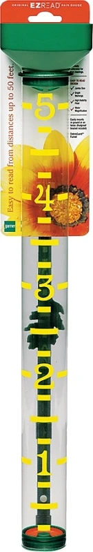 Ezread 5 In. Plastic Jumbo Rain Gauge With High Visibility Float And Debrisguard Funnel
