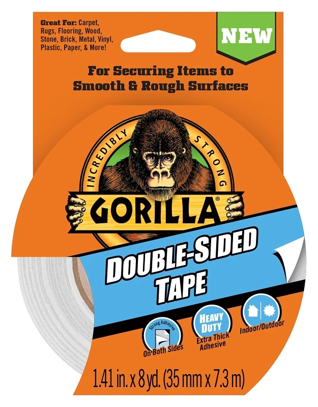 1.41 In. X 8 Yd. Double-sided Duct Tape, Weather Resistant, Gray