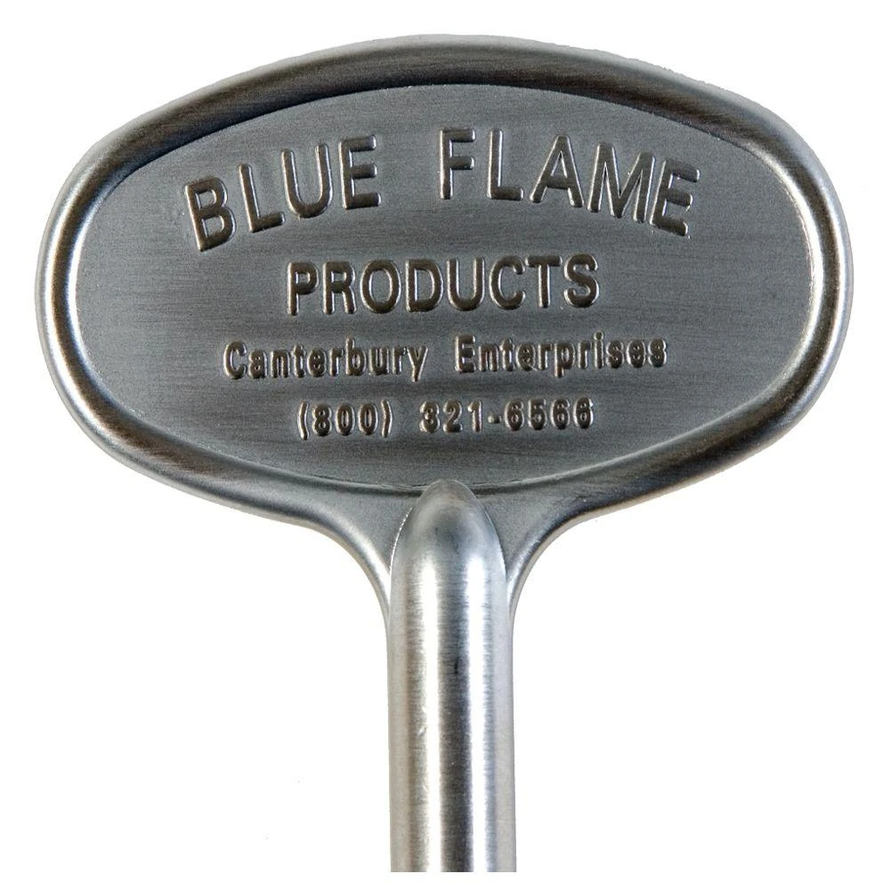 Universal Gas Valve Key Satin Chrome Finish 3 Inch Length