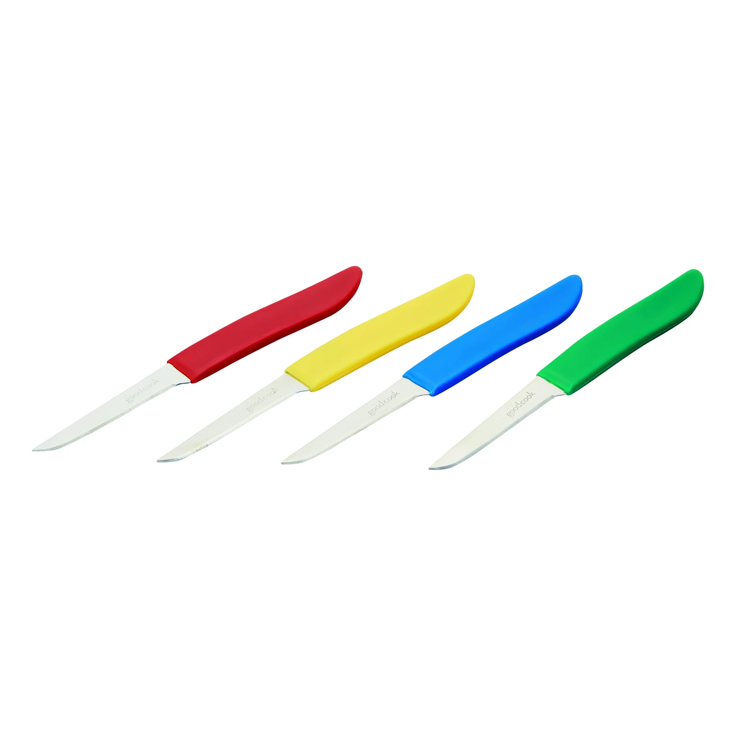 4-piece Colored Handle Paring Knife Set, Stainless Steel Blades, Model 18765