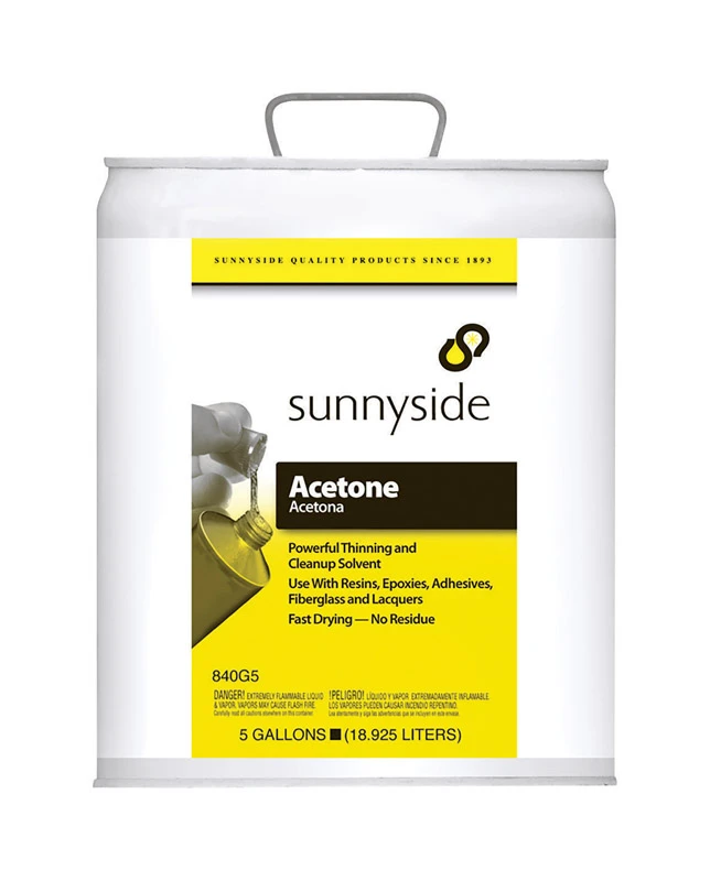 Acetone Solvent, 5 Gallon - Fast Evaporating Cleaner For Resins And Adhesives