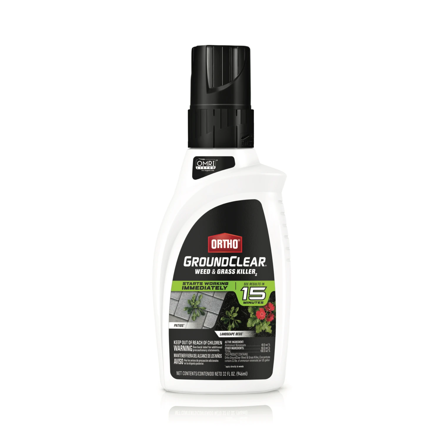 Groundclear 32 Oz. Concentrate Weed & Grass Killer - Fast Acting Formula