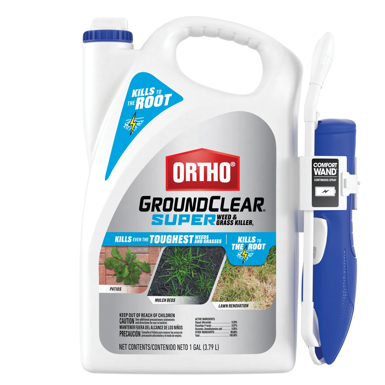 Groundclear Super 1 Gallon Weed & Grass Killer With Comfort Wand