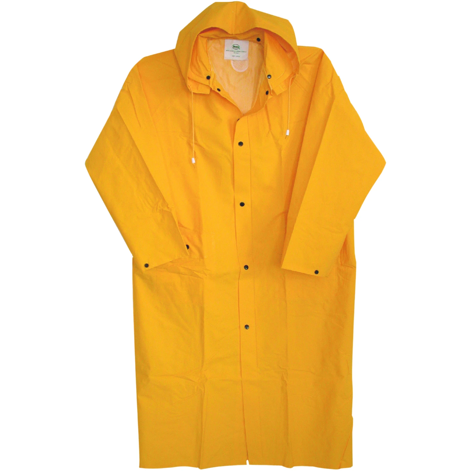 Xl Yellow Pvc-coated Rayon Rain Jacket 48-inch Waterproof