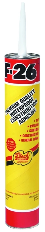 F26-34 Premium Construction Adhesive, 28 Fl-oz Cartridge, Waterproof, Heavy-duty