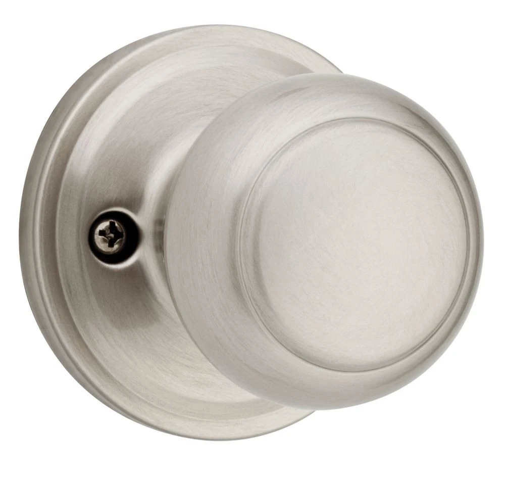 Satin Nickel Troy Dummy Door Knob Ga12 T15 For 1-3/8 To 1-3/4 In Thick Doors