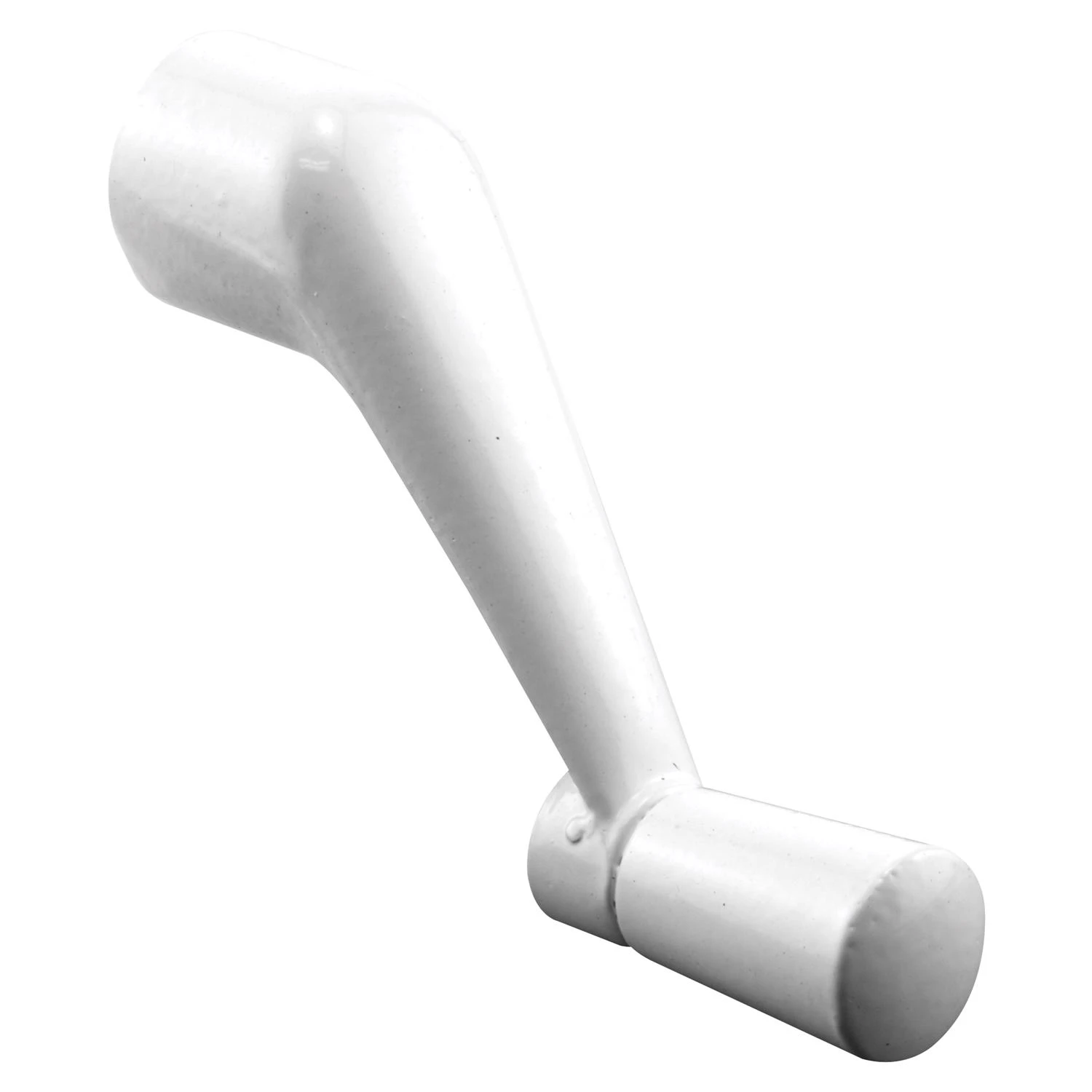 H 3712 White Zinc Crank Handle For Casement Windows, 5/16 In Bore Spindle