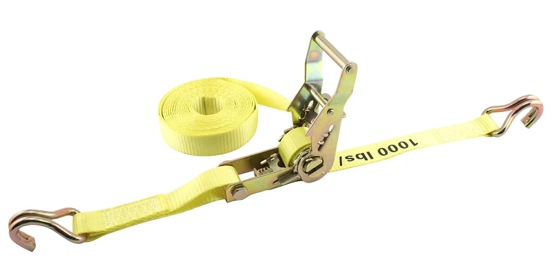1 In. X 25 Ft. 3000 Lb. Heavy-duty Ratchet Strap With J-hooks