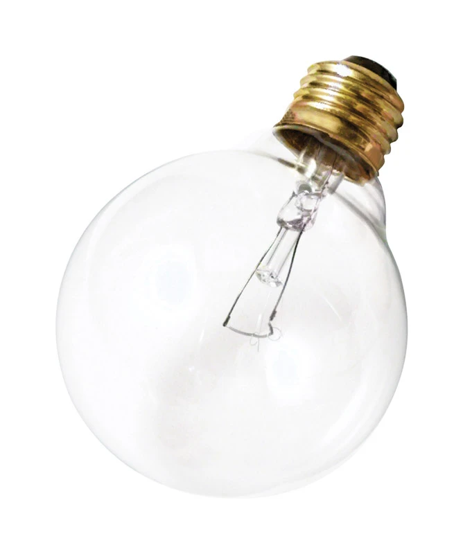 Satco 25 watts G25 Decorative Incandescent Bulb E26 (Medium) Soft White 1 pk