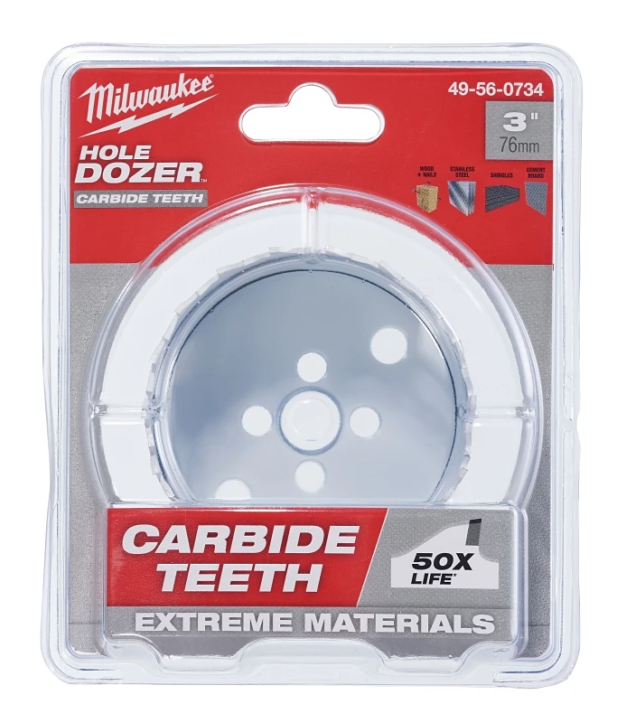 Hole Dozer 3 In. Carbide Tipped Hole Saw 1.62 In. Cutting Depth