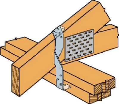 1.25 In. W X 12 In. L Galvanized Steel 18 Gauge Twist Strap Lts12