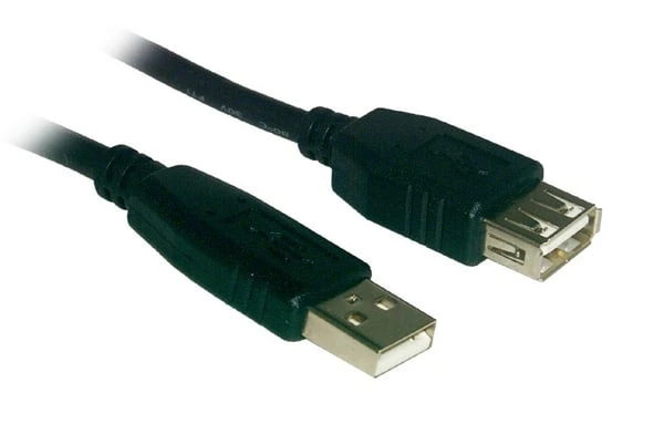 USB Computer Cable Extension, Black, 10 Ft.