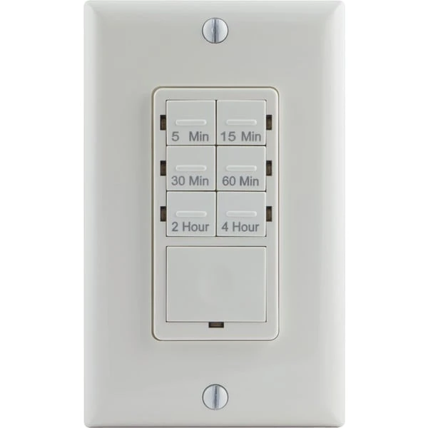 Ge 15318 In-wall Digital Countdown Timer With Latching Relay, White