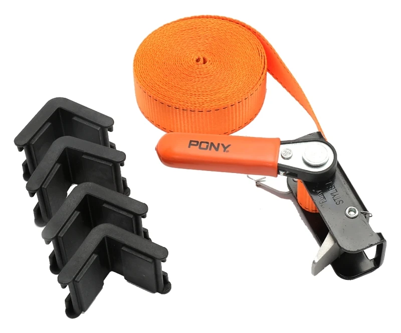 Band Clamp with Four Steel Corners and Fifteen Foot Nylon Webbing