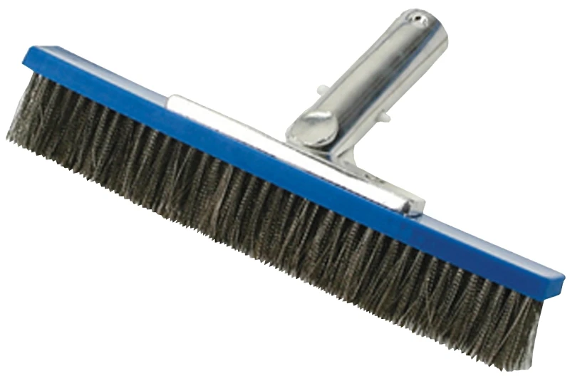 Pool Algae Brush with Steel Bristles, 10 Inch Length for Effective Cleaning