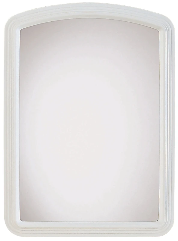 Arch Molded Framed Mirror, White, 16 x 22-In.