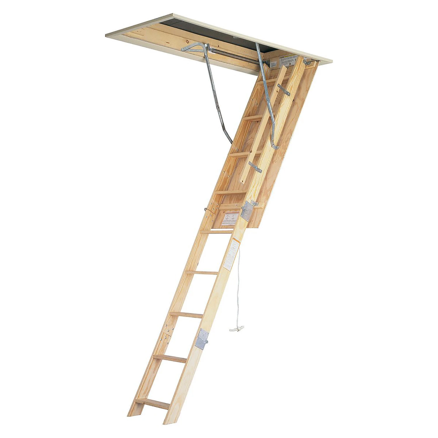 W2508 7 Ft. To 8 Ft. 9 In. Wood Attic Ladder, 250 Lb. Load Capacity