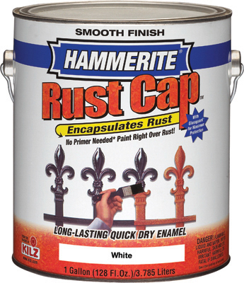 Oil-based Gloss Smooth Rust Control Enamel, White, 1 Gallon