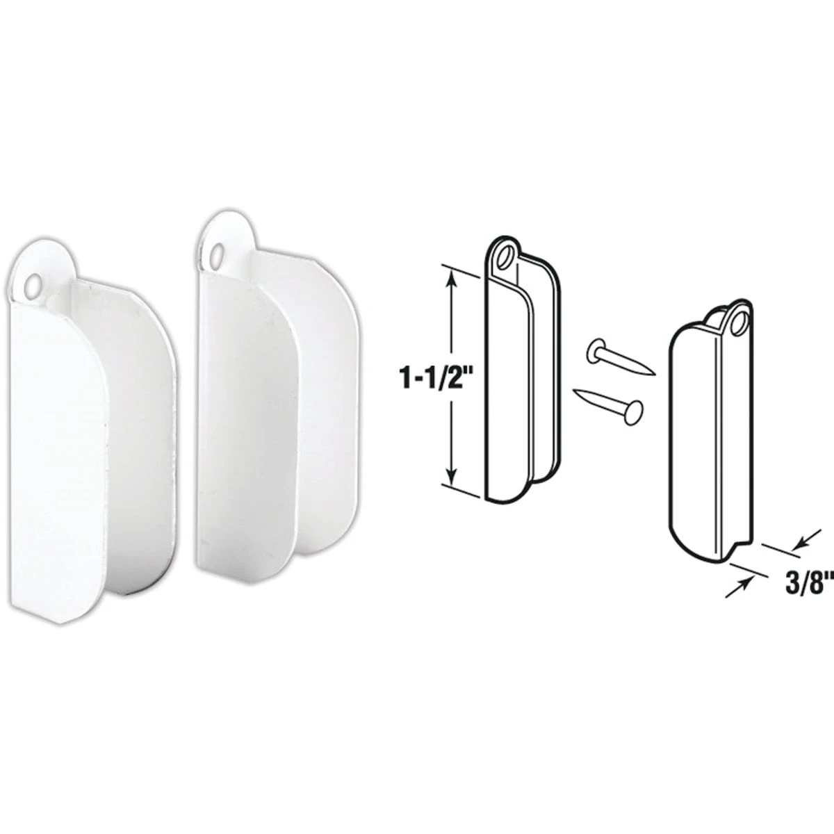 Window Screen Top Hangers, White, 3/8 In., 6-Pk.