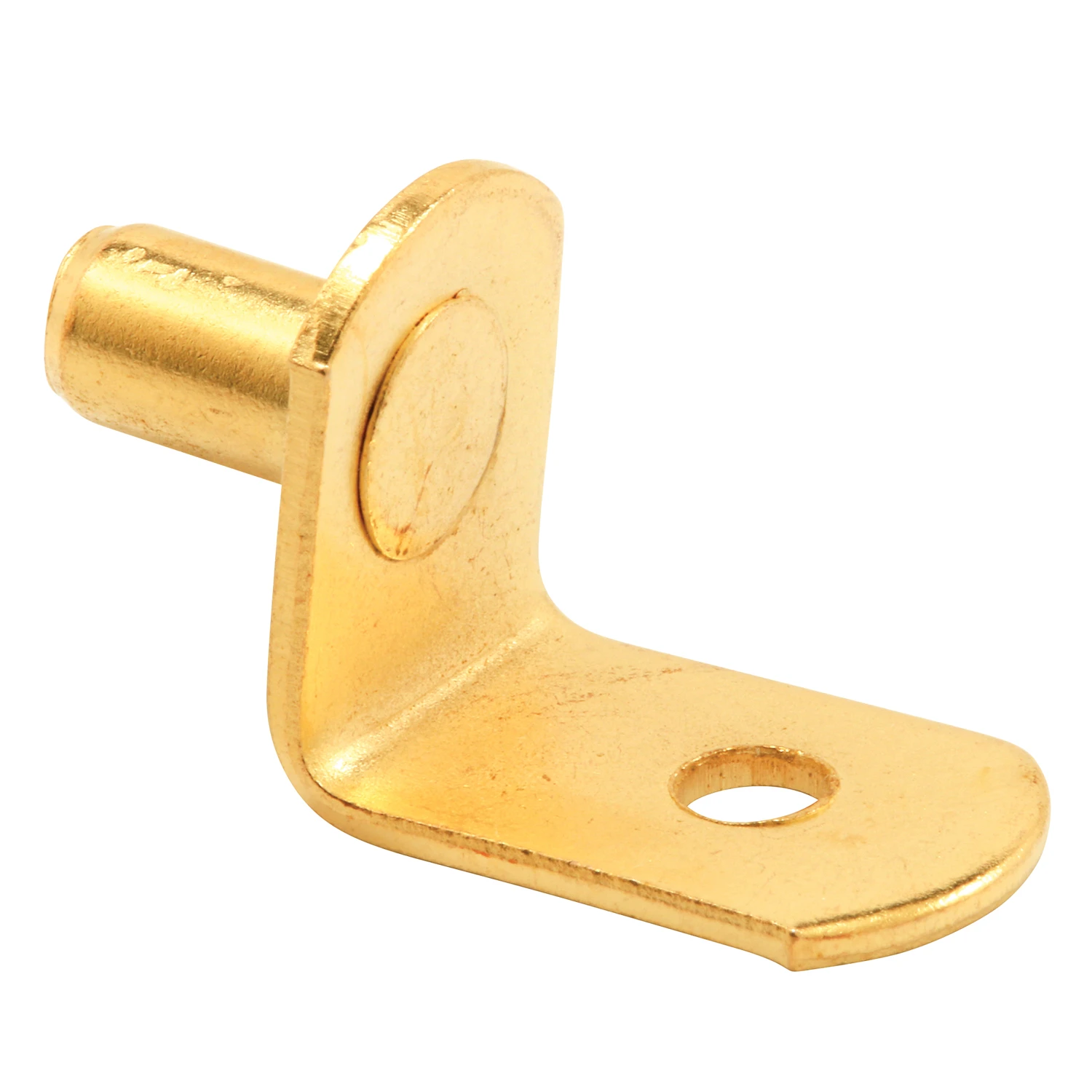 20-Lb. L-Shelf Support Pegs, Brass-Plated Steel, 1/4 In., 8-Pk.