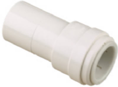 PEX Quick Connect Plastic Reducing Stem Connector, 1 Inch by 3 Quarter Inch