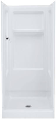 Sterling Vikrell Shower Back Wall, White Swirl Gloss, 32 X 35 X 66.25-inch