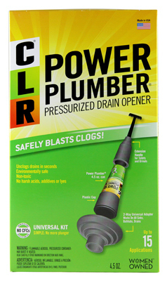 Clr Power Plumber Pressurized Drain Cleaner Kit, 4.5 Oz - Clog Remover