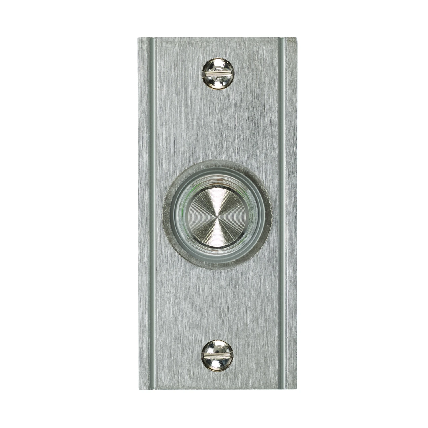 IQ America Wired Brushed Nickel Lighted Doorbell Push-Button