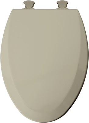 Elongated Molded Wood Toilet Seat With Easy-clean & Change Hinge, Bone Color