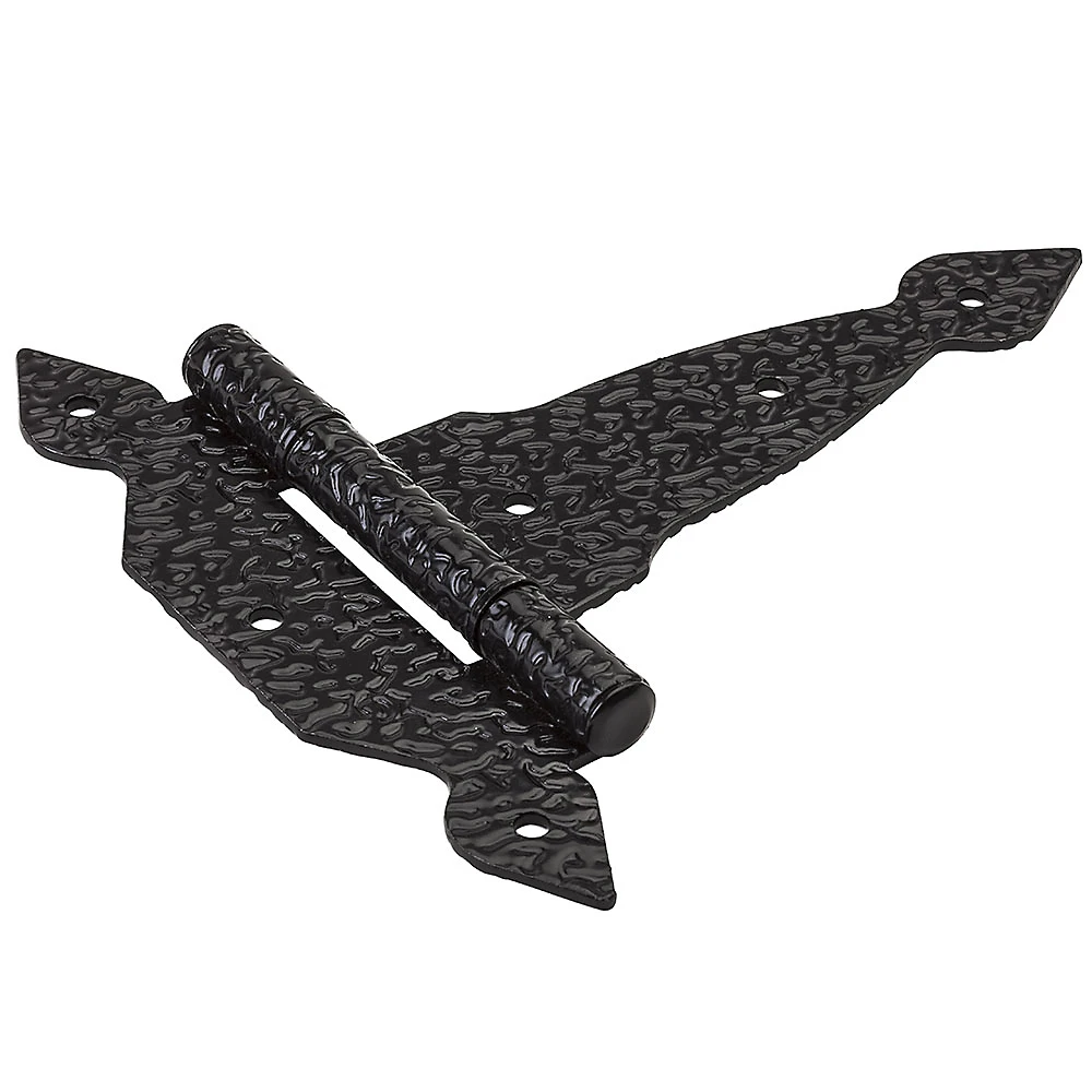 Hardware 6 In. Black Steel Spear T-hinge N109-011, 1 Pk, Decorative Design