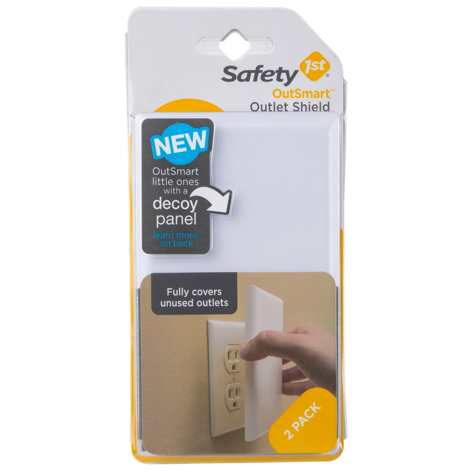 Safety 1st OutSmart White Plastic Outlet Shield 2 pk Safety 1st OutSmart White Plastic Outlet Shield 2 pk
