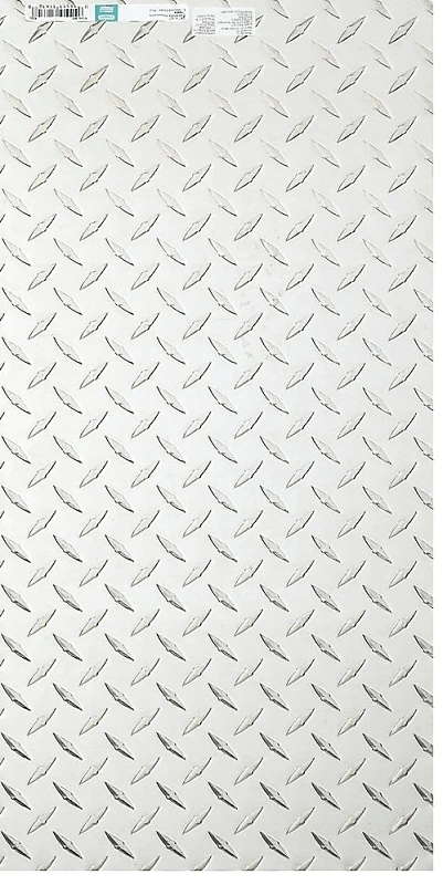 Diamond Plate Sheet Metal, .063 Gauge, 12 x 24 In.