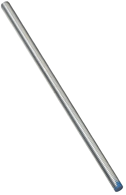 Threaded Rod, Zinc, 13 TPI, 1/2 x 24 In.