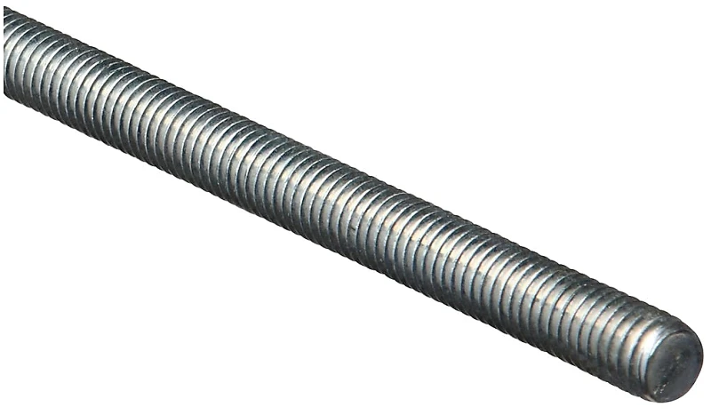 Threaded Rod, Zinc, 14 TPI, 7/16 x 36 In.