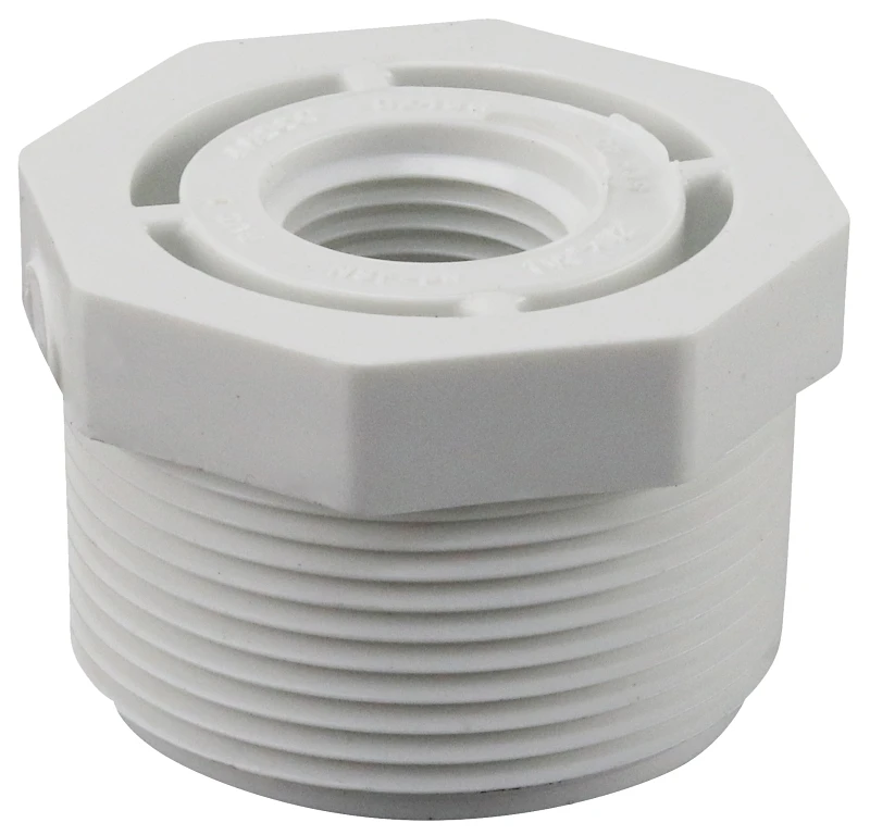 300 Series 34355 Reducing Bushing, 1-1/2 X 1/2 In, Mip X Fip, White, Sch 40