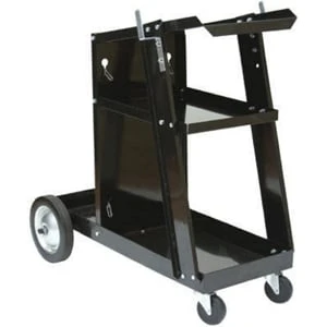 332 Portable Welding Cart With Cylinder Rack, 90 Lb Capacity, 3-shelf Design